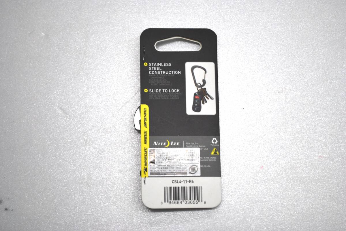 [ новый товар ]NITEIZE Night I zSLIDELOCK CARABINER скользящий блокировка kalabina серебряный выдерживаемая нагрузка 34kg