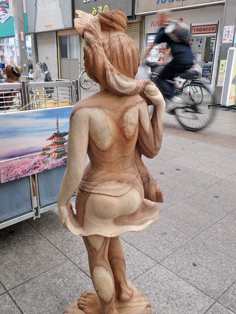 木彫りの女性像＿(14.3kg)【アジアン雑貨】_画像3