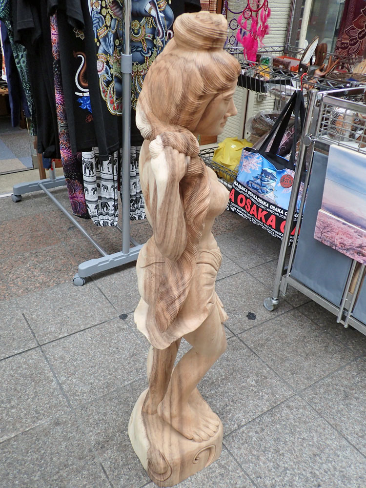 木彫りの女性像＿(14.3kg)【アジアン雑貨】_画像2