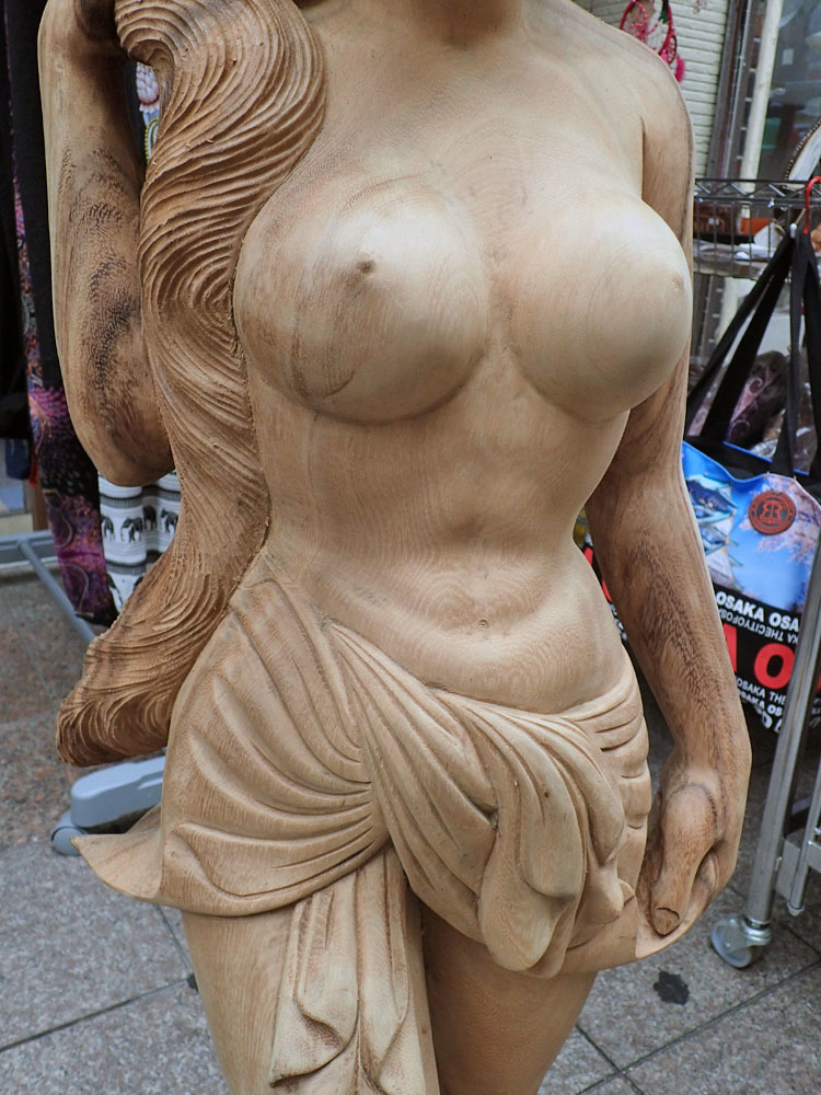 木彫りの女性像＿(14.3kg)【アジアン雑貨】_画像5