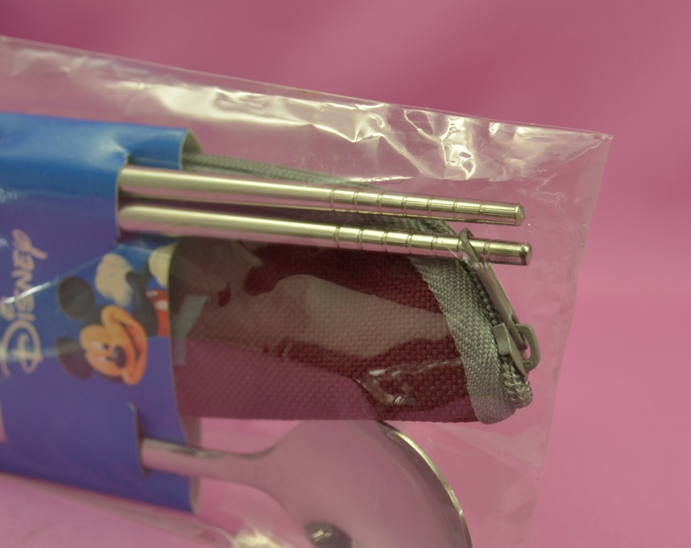 [ new goods unopened goods ] sack attaching spoon & chopsticks set (Disney Mickey )