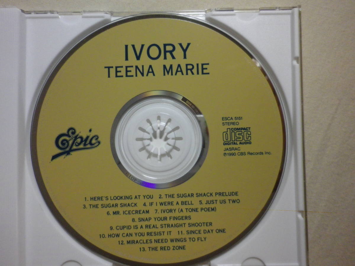 [Teena Marie/Ivory(1990)](1990 year sale,ESCA-5151, records out of production, domestic record with belt,.. translation attaching,Here\'s Looking At You,If I Were A Bell,Funk,Soul)