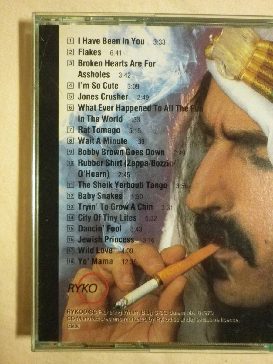 1990年再発盤 『Frank Zappa/Sheik Yerbouti(1979)』(RCD 40162,カナダ盤,歌詞付,Dancin' Fool,Bobby Brown Goes Down)_画像4