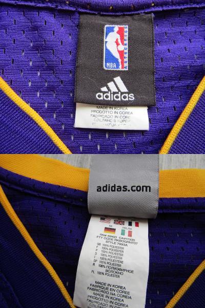 ■良品 NBA BRYANT コービー・ブライアント LAKERS ロサンゼルス・レイカーズ　adidas製 ユニフォーム アディダス ゲームシャツ  ジャージ