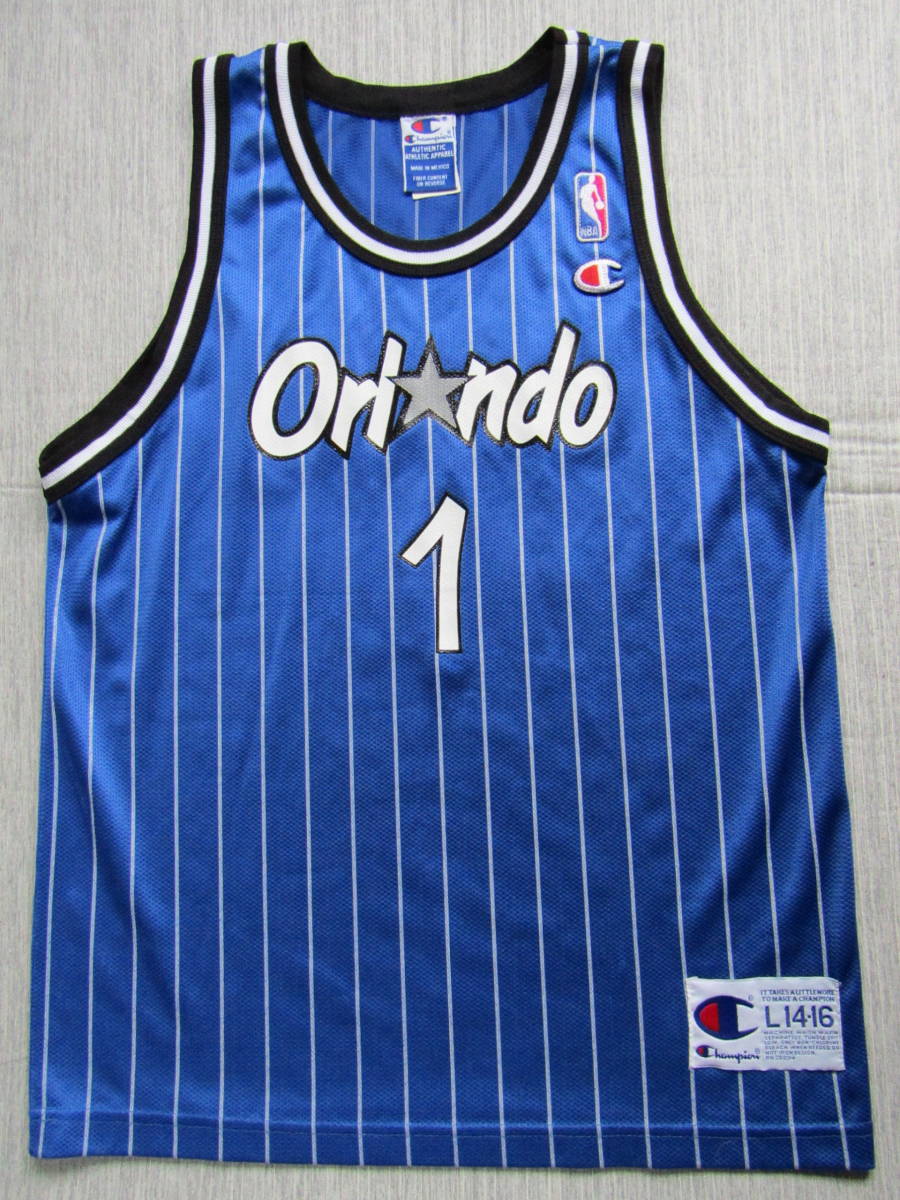 ■良品 NBA HARDAWAY #1 MAGIC　アンファニー・ハーダウェイ Champion チャンピオン製　ジュニア ユニフォーム オーランド・マジック　子供_画像1