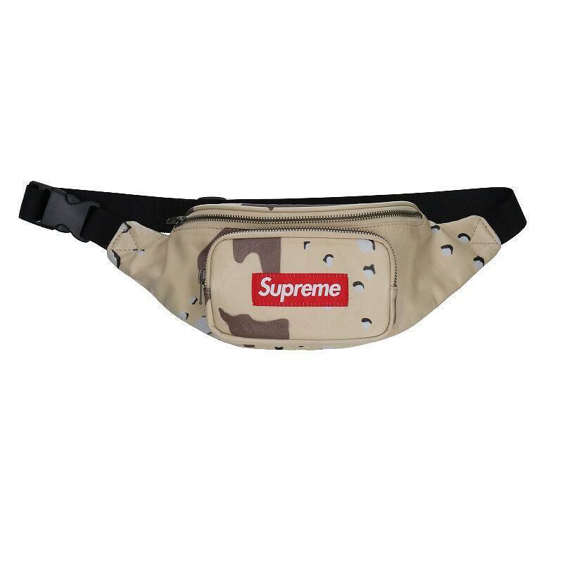 Supreme 17Ss Leather Waist Bag Desert Camo レザーウェストバッグ ウエストバッグ ボディバッグの画像1