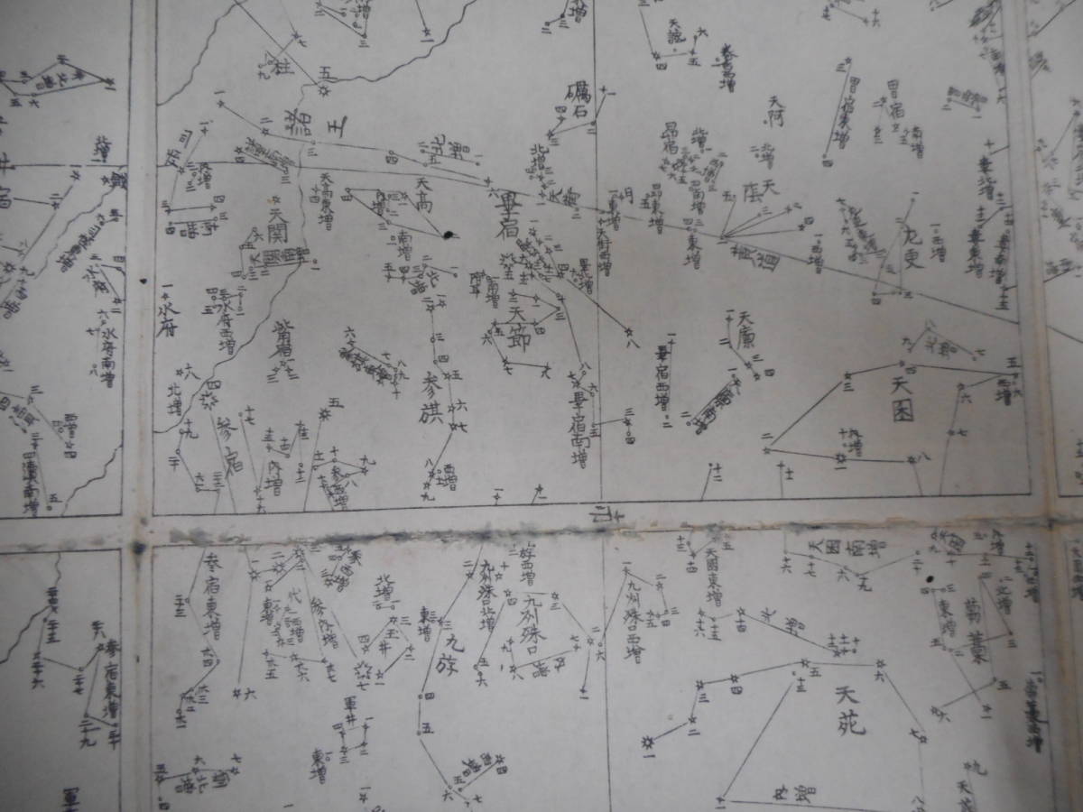 アンティーク、天球図、天文、星座早見盤、和本、星座図絵1826（文政9）年『方円星図』天文学Star map, Planisphere, Celestial atlas_画像4