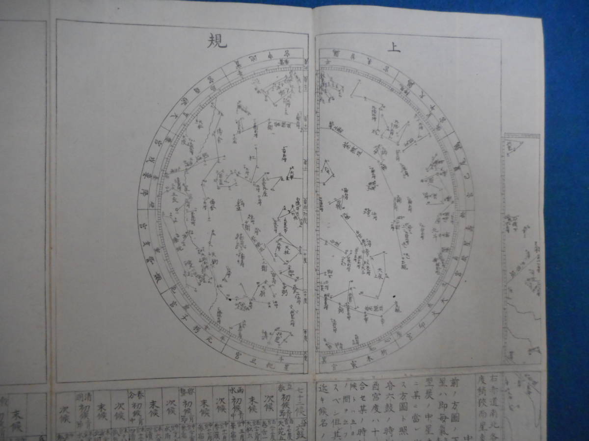 アンティーク、天球図、天文、星座早見盤、和本、星座図絵1826（文政9）年『方円星図』天文学Star map, Planisphere, Celestial atlas_画像7