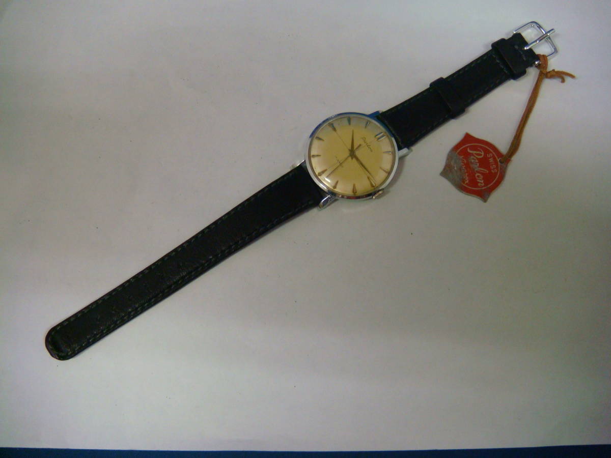 **450R[ antique 60S] Switzerland Parlon 17 stone hand winding wristwatch ( moving goods )**