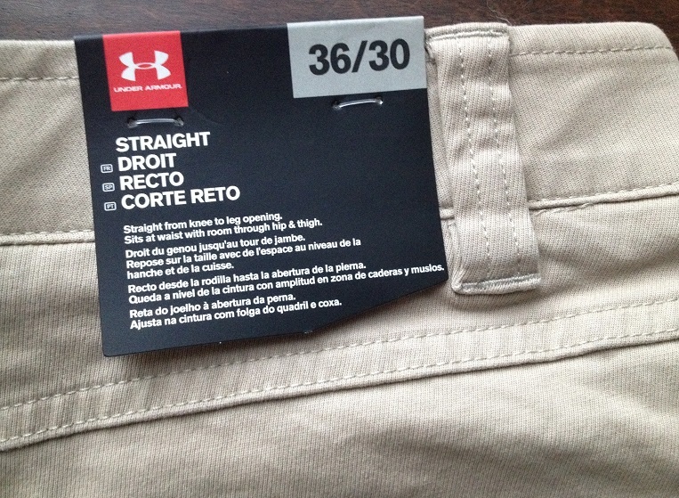 【既決USA】アンダーアーマー ★ UNDER ARMOUR@完売刺繍【UA】ロゴ入チノパン【UA Men's Droit Straight Chino Pants】 Khaki @US36x30_画像9