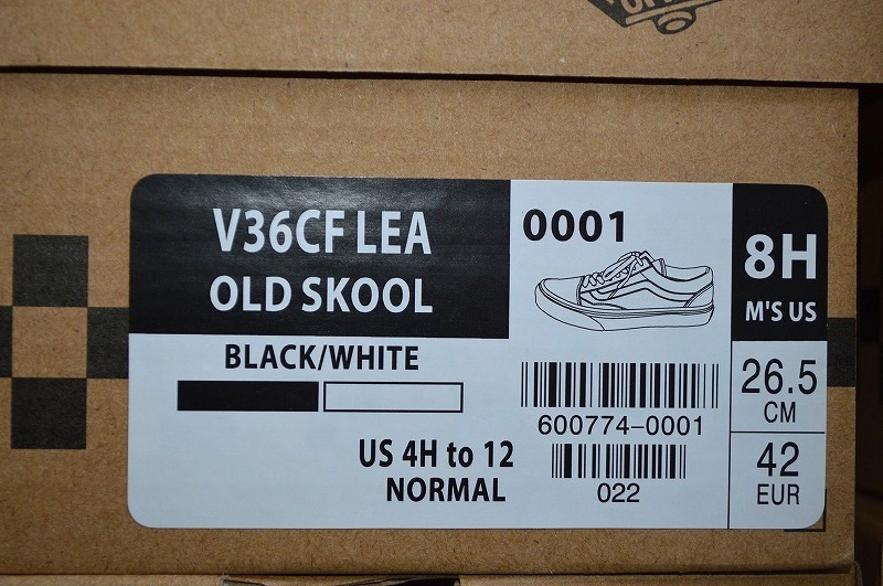 新品未使用 VANS バンズ レザー OLD SKOOL オールドスクール ブラック 黒 US8.5 26.5センチ 送料無料 天然革_画像10