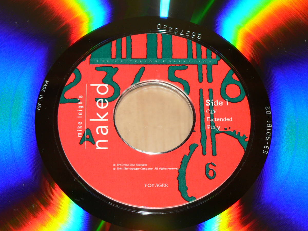 2LD（高品質クライテリオン・米盤）／マイク・リー監督「NAKED」　出演：デヴィッド・シューリス、レスリー・シャープ　’94年盤／美盤_盤質良好な美盤