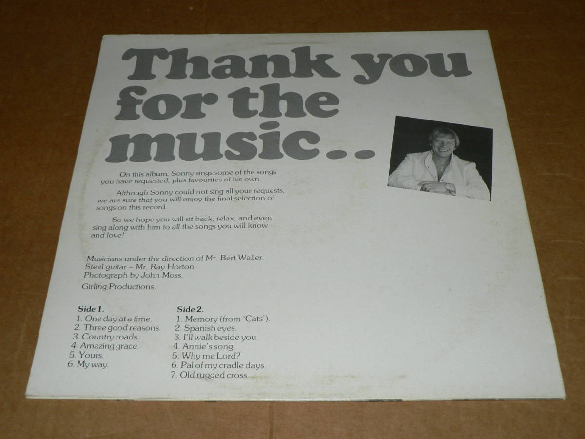 LP（英盤）／SONNY　DAY　「Thank　you　for　the　music．．」　’83年／帯なし、美盤、美再生_画像3