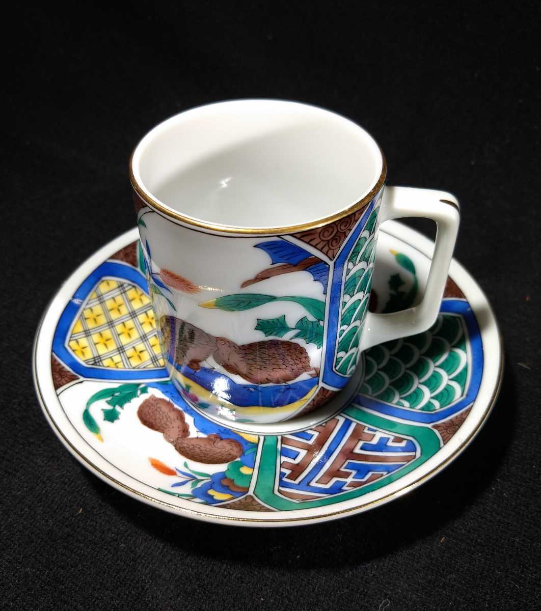  Arita . Hanayama kiln overglaze enamels old Imari manner cup & saucer 5 customer pot Espresso small cup coffee set a-44gh830