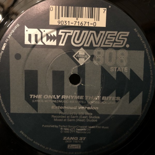 MC Tunes Versus 808 State / The Only Rhyme That Bites_画像2