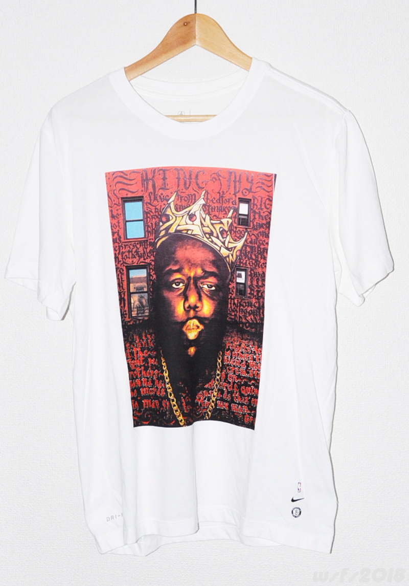 【NBA/USED】ブルックリンネッツTシャツ（ノトーリアス B.I.G. /WH）【NIKE/ナイキ】Brooklyn Nets Notorious B.i.g. Biggie_画像1