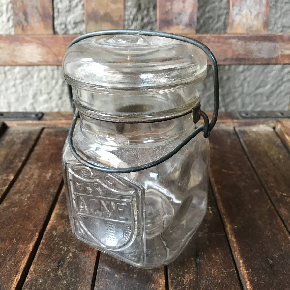  valuable!1900 year the first period America antique ACME glass container USA Vintage /30*s40*smeisonja- store Country miscellaneous goods neitib