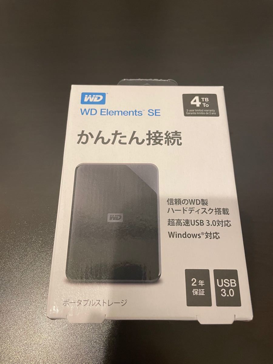 4TB 外付け　ポータブル　HDD Western Digital WDBJRT0040BBK-JESN