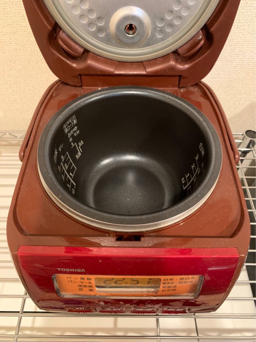 TOSHIBA 炊飯器 RC-5SG グランレッド 3合炊き