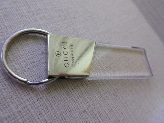 Gucci GUCCI clear plate key holder ( used )