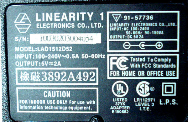 LINEARITY LAD1512D52 5V2A #yh2124-01