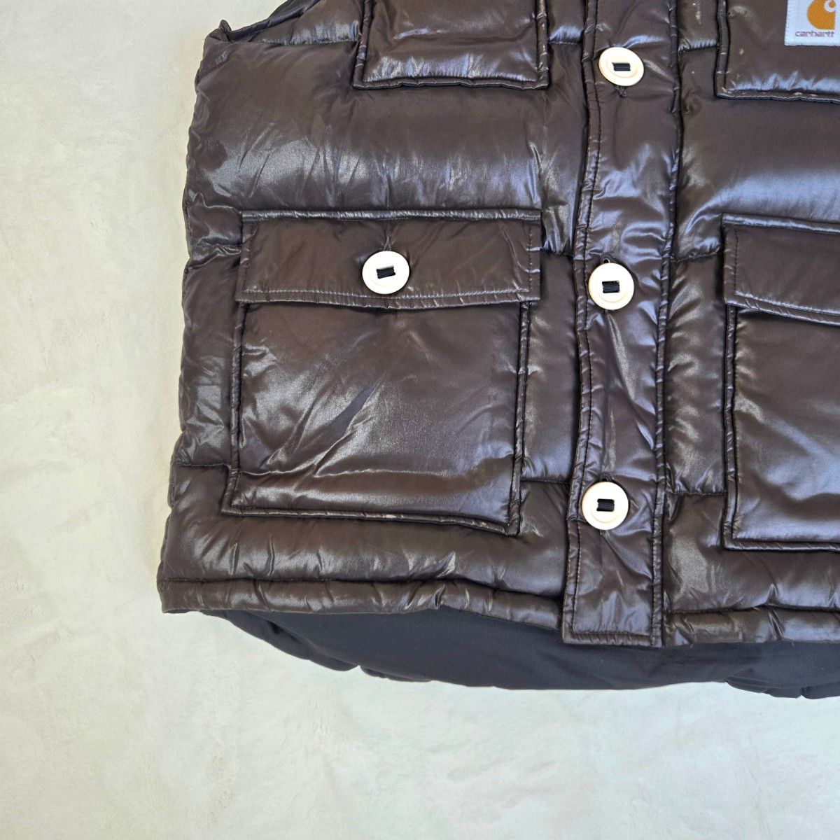 Carhartt メンズ L ダウンベスト ブラウン カーハート 希少 アメカジ
