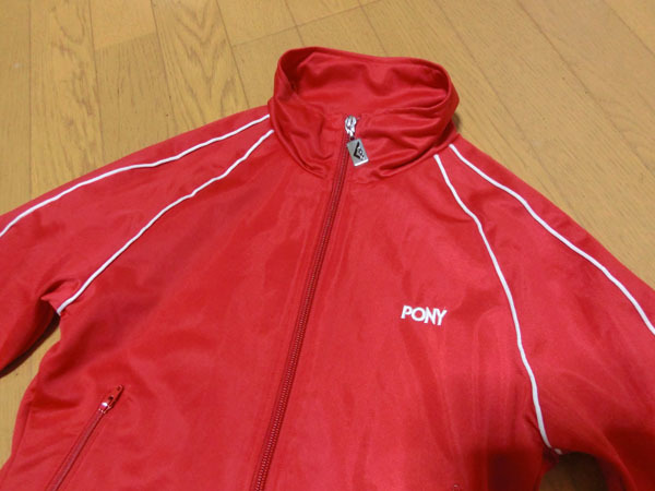 ■PONY ポニー ジャージ ジャケット サイズS 赤 中古良品_画像3