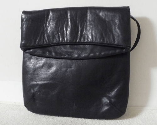  Tsumori Chisato Carry tsumori chisato CARRY leather diagonal .. shoulder bag lady's black black 