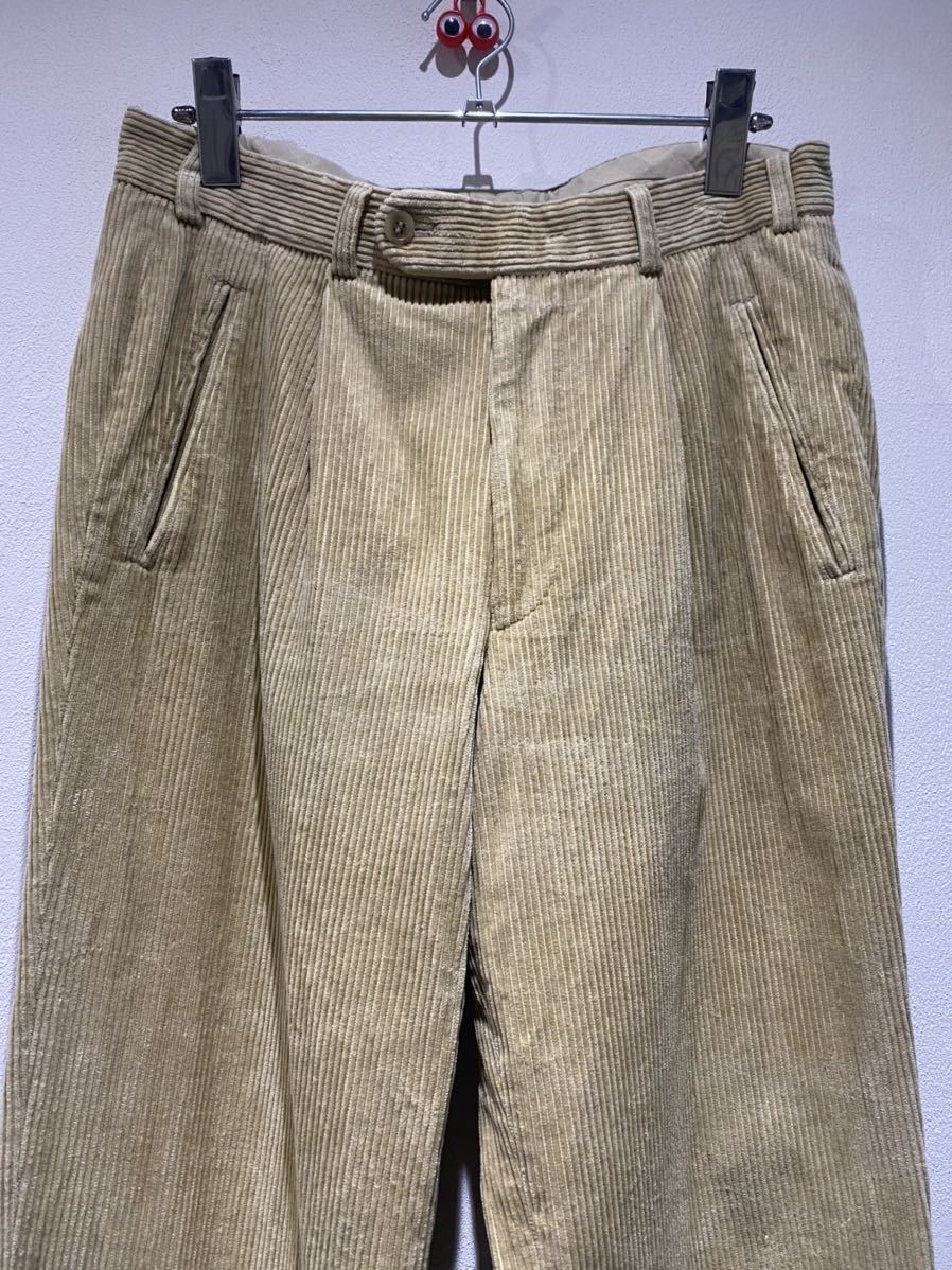 vintage euro corduroy pants コーデュロイパンツ ヨーロッパ古着 2タック ビンテージ 70s 80s_画像4
