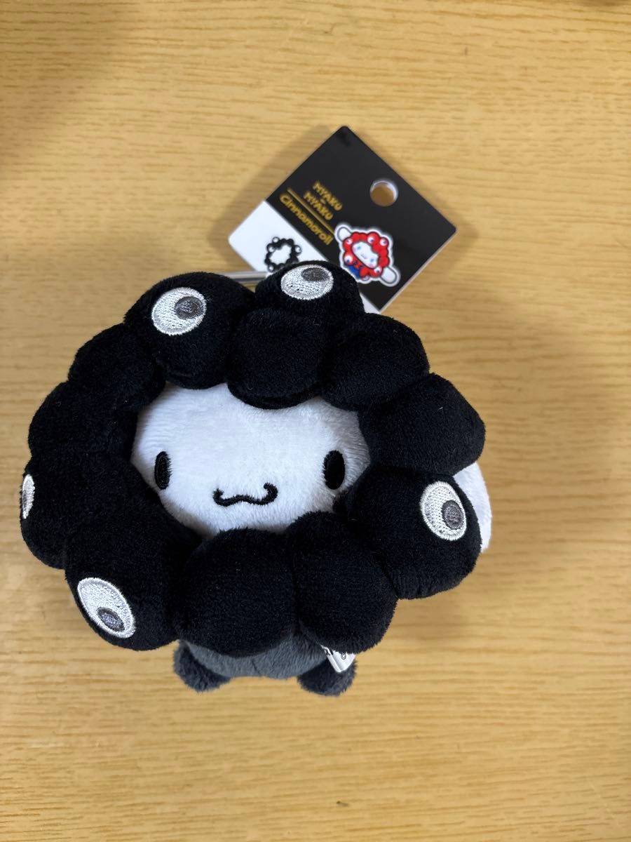 EXPO2025黒ミャクミャクサンリオシナモロールカラビナ EXPO2025サンリオミャクミャクなりきりぬいぐるみシナモロール黒