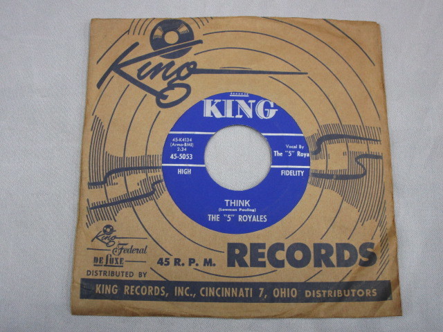 【SOUL ７”】THE ”5” ROYALES / THINK、I'D BETTER MAKE A MOVE _画像1