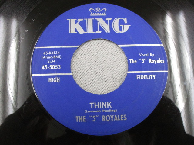 【SOUL ７”】THE ”5” ROYALES / THINK、I'D BETTER MAKE A MOVE _画像2