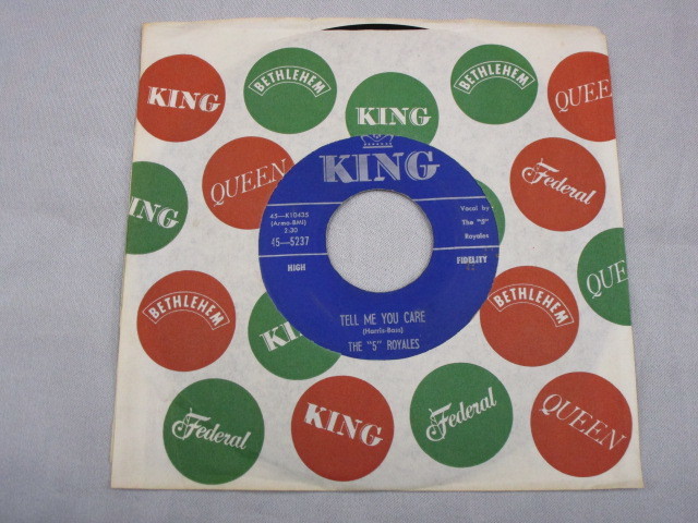 【SOUL ７”】THE ”5”ROYALES / TELL ME YOU CARE、WONDER WHERE YOUR LOVE HAS GONE _画像1