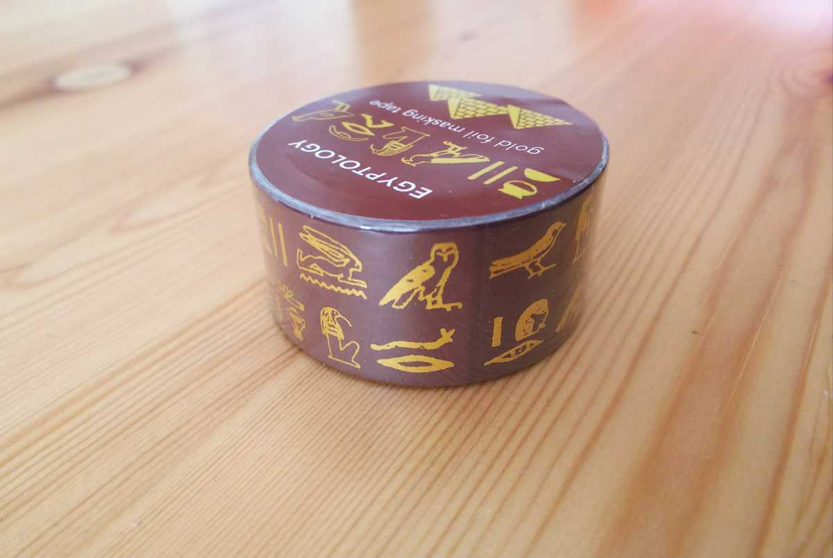 古代エジプト展 マスキングテープ マステ エジプト Egypt EGYPTOLOGY gold foil masking tape ヒエログリフ ミュージアムショップ _画像3