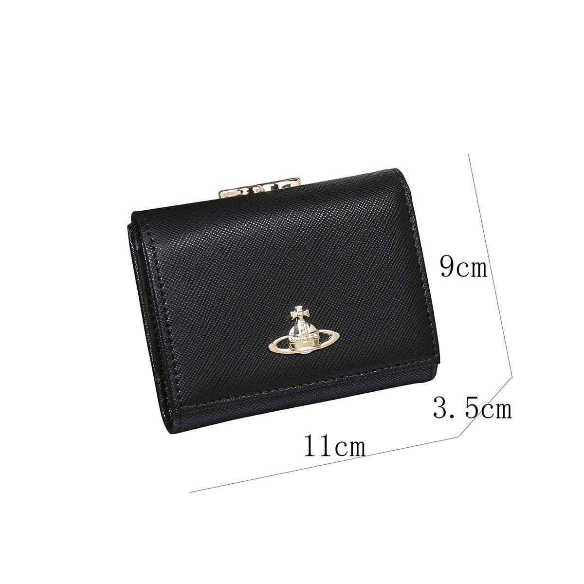 Vivienne Westwood ヴィヴィアンウエストウッド 三つ折り財布 ブラック