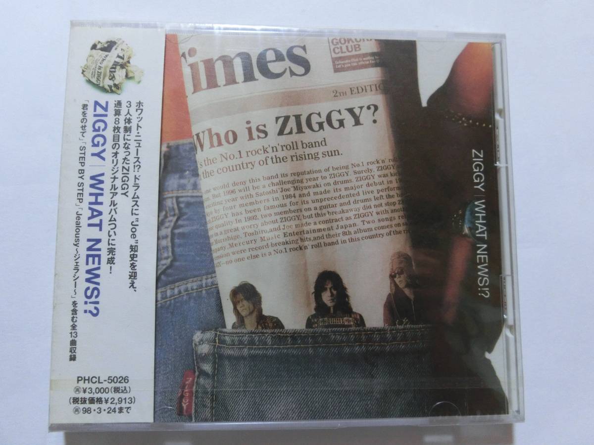 新品　CD　ZIGGY SNAKE HIP SHAKES 　「WHAT NEWS!?」 　★値下げ相談・セット販売希望等あればお気軽にどうぞ★