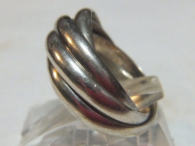 11 номер 6.63 грамм [0 внутри .V 925S] печать 5 полосный кольцо серебряное кольцо для мужчин и женщин Vintage простой дизайн *