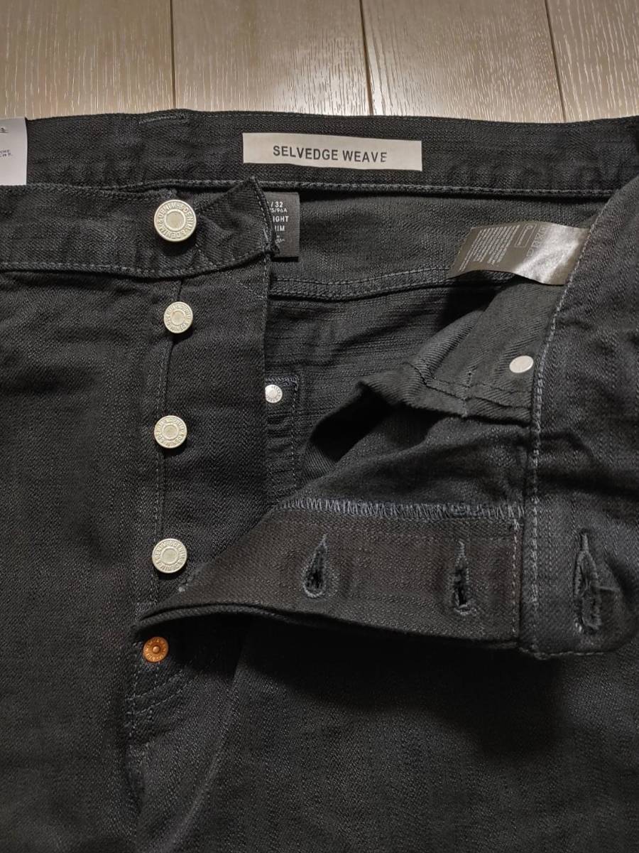★【新品】H＆M　Straight Selvedge Jeans　デニム　ボトムス　パンツ　38/32_画像6