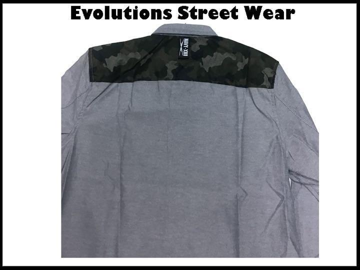 新品 正規品　ワークミリタリーシャツEvolution Street Wear LS Shirt ロングスリーブシャツ（Brooklyn Newyork) XL_画像6