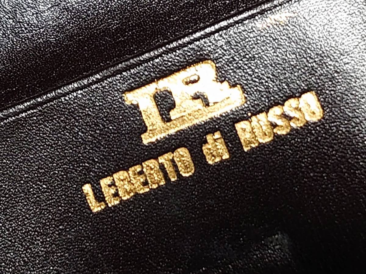 二つ折り財布 LEBERTO di RUSSO レディース 茶色 革財布 約10.5×9.5×2㎝ 財布 未使用保管品 【1872 U1210】_画像7
