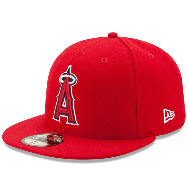 送料無料 「7.1/2」 新品 Newera ニューエラ オーセンティック AUTHENTIC 公式モデル LA ロサンゼルス Angels エンゼルス 赤_画像1