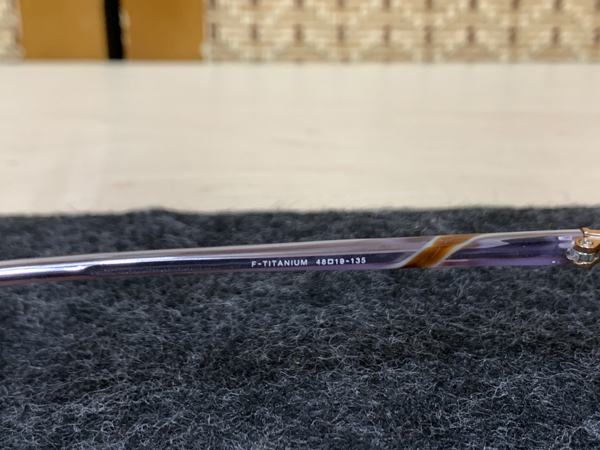 未使用品 Cloud Nine/クラウドナイン メガネ フレーム 日本製 ゴールド系 チタン 眼鏡 アイウェア CN-101 札幌市_画像8