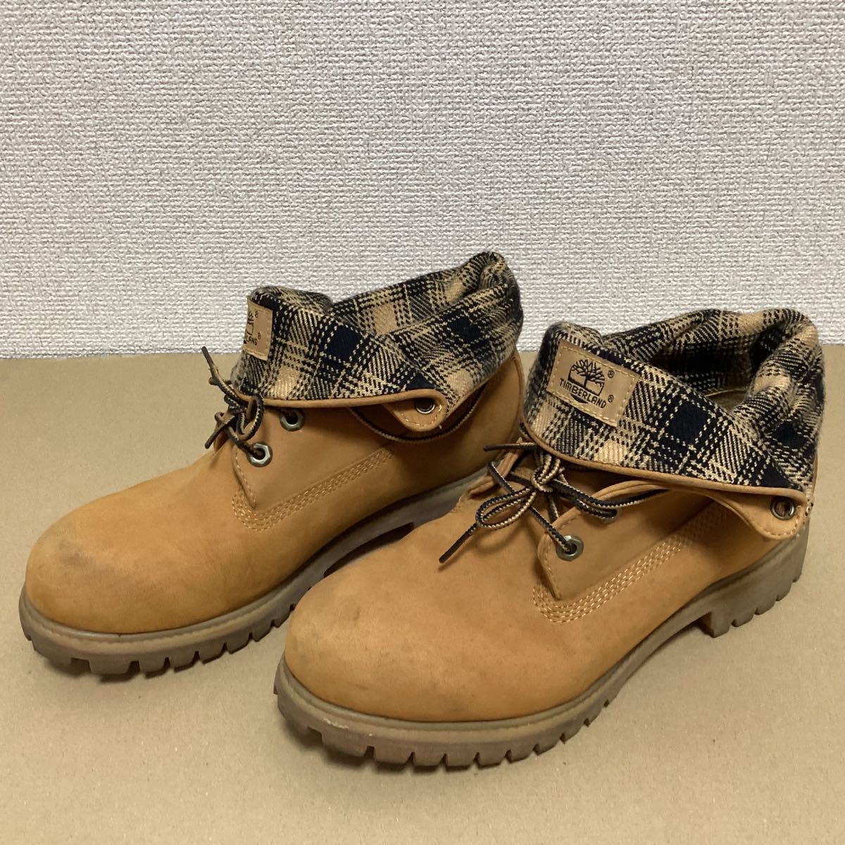 Timberland ティンバーランド ロールトップブーツ チェック柄 26cm（8M