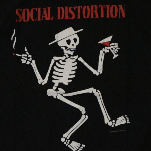 1996 giantタグ SOCIAL DISTORTION Tシャツ L ブラック ソーシャル