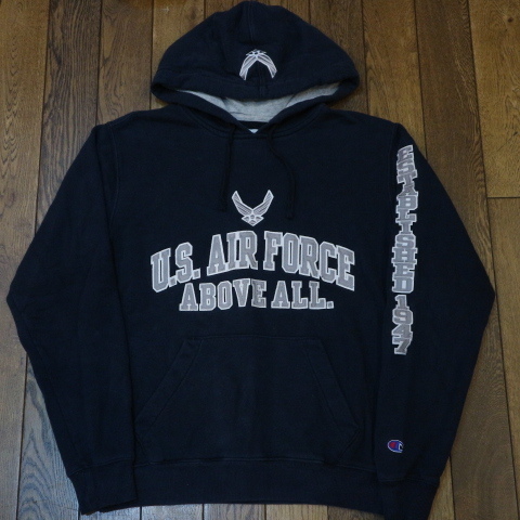 最も ネイビー S パーカー スウェット all above FORCE AIR US