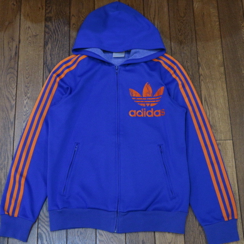新しいエルメス オレンジ ブルー M ジャージ トラックジャケット フーディ adidas トレフォイル アディダス パーカー フルジップ フード デカロゴ ジャンパー、ブルゾン 新しいエルメス オレンジ ブルー M ジャージ トラックジャケット フーディ adidas トレフォイル アディダス パーカー フルジップ フード デカロゴ ジャンパー、ブルゾン