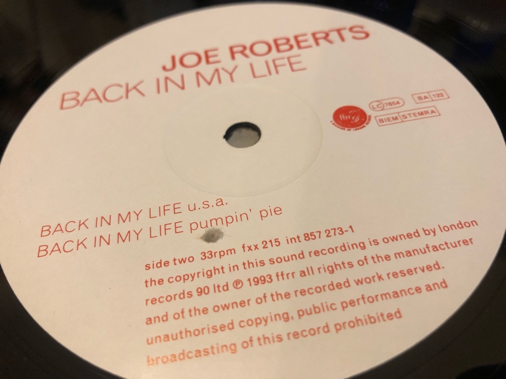 12”★Joe Roberts / Back In My Life / David Morales / ヴォーカル・ハウス！！の画像3