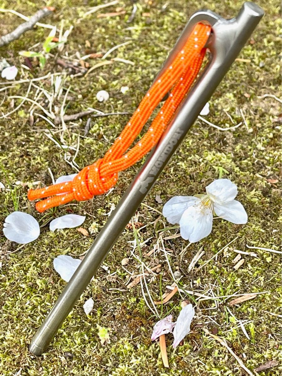 MOMIDORIチタンペグ 夜光固定ロープ付き 24cm 6本セット｜Yahoo!フリマ