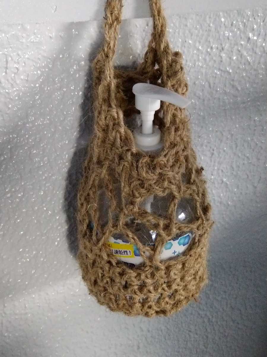 ヤフオク ハンドメイド 麻紐で編んだネット 壁掛け用 ア ヤフオク ハンドメイド 麻紐で編んだネット 壁掛け用 ア