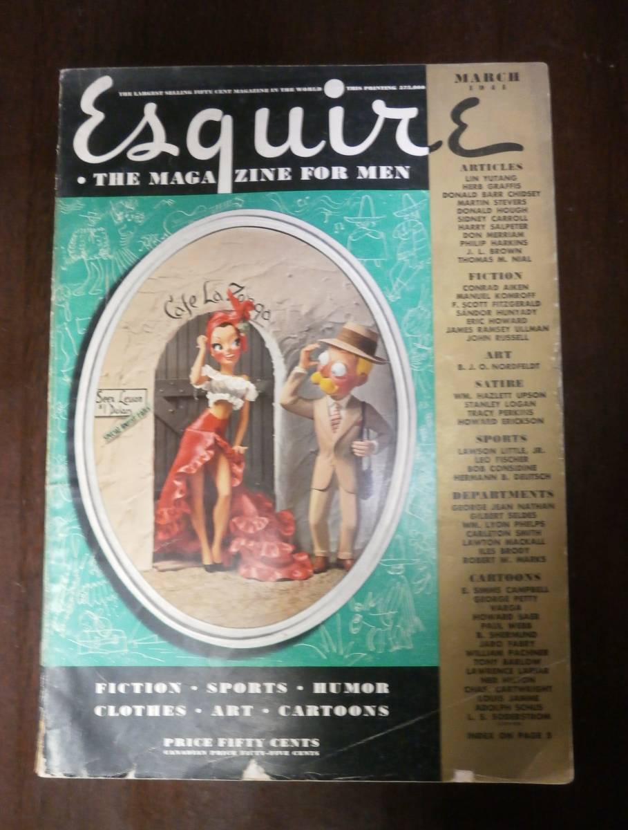 ◆激レア ◆１９４１年３月号Esquire（エスクワイア）USA　Pettyピンナップガール